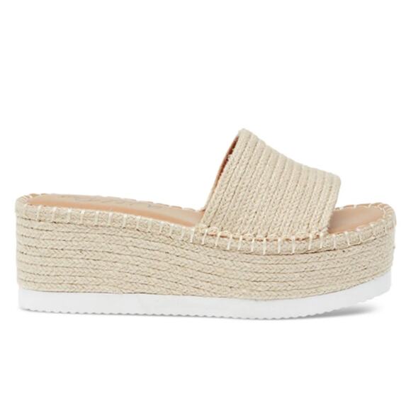 Wild Pair Shermer Slide Espadrille Platform Wedge Sandals in Tan Size 9.5 - Picture 2 of 8